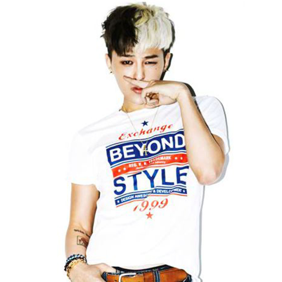 [BSX] G-Dragon Print T-shirts (White_L)