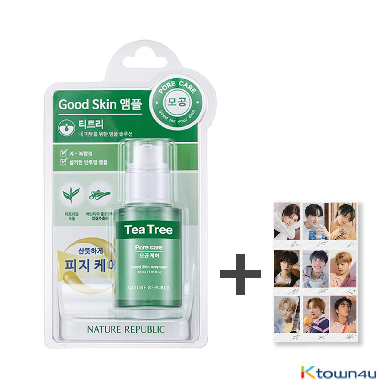 [NCT127 +NATURE REPUBLIC] GOOD SKIN TEA TREE AMPOULE + 3 Photocards