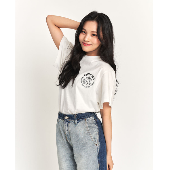 (VIVIZ)(GIFT-ONPACK-RANDOM 1P AMONG 4 TYPES) LOGO FLOWER T-SHIRT [WHITE]