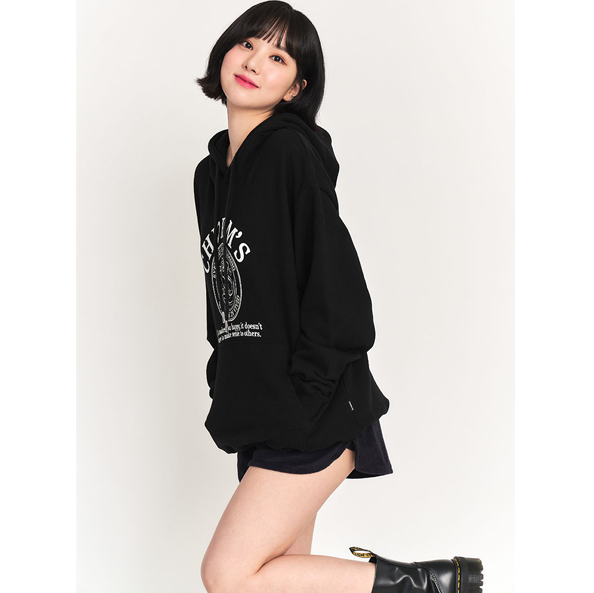 (VIVIZ)(GIFT-ONPACK-RANDOM 1P AMONG 4 TYPES) LOGO FLOWER HOODIE [BLACK]