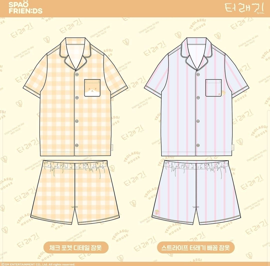 [SPAO X EXO BAEKHYUN TEO-LAE-GI] Short Sleeve Pajama