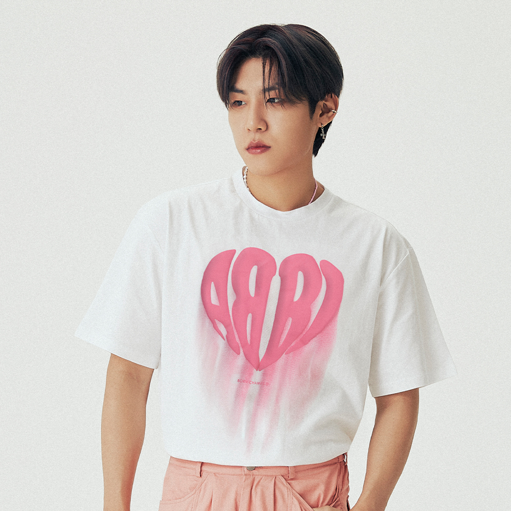 [AB6IX Gift] ABBI HEART LOGO TEE [WHITE] 2 Size