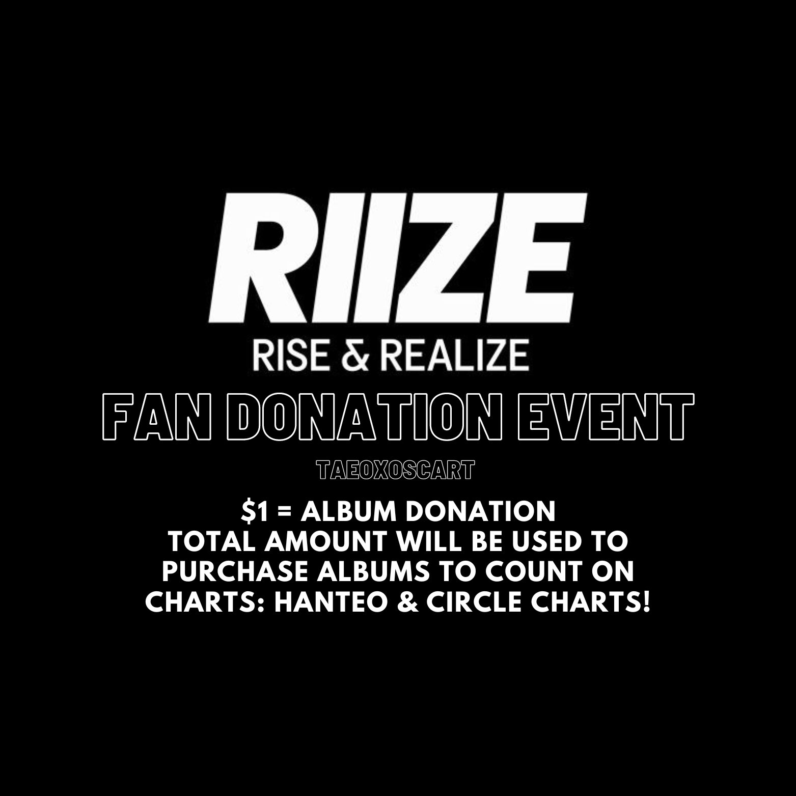 [Donation] Non-shipped Albums donation for RIIZE support by @taeoxoscart