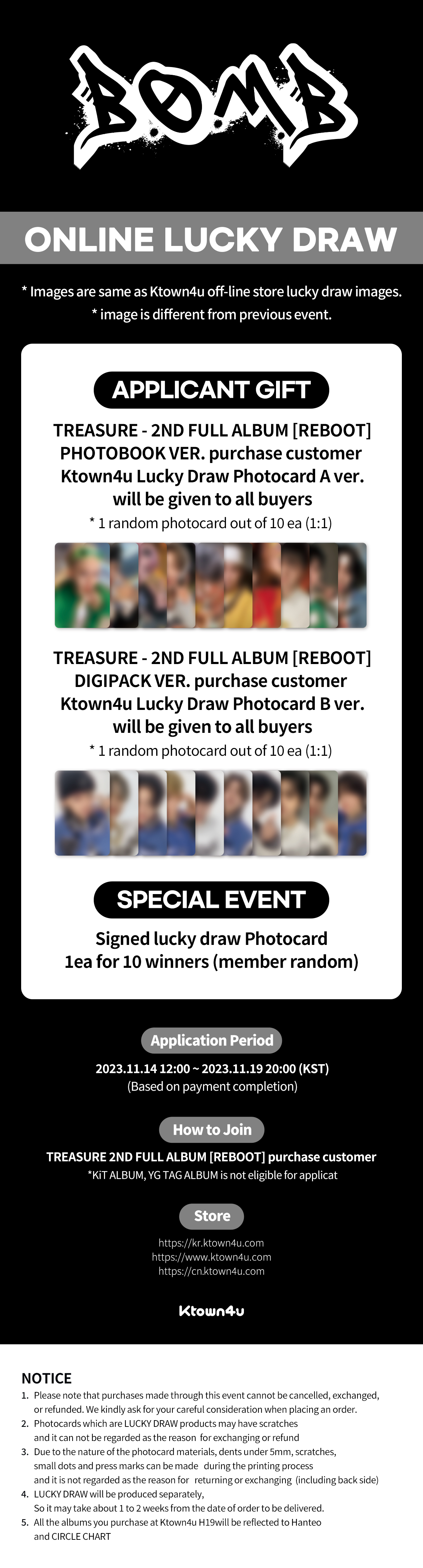 TREASURE HYUNSUK REBOOT Photobook Ver. Ktown4u Lucky Draw