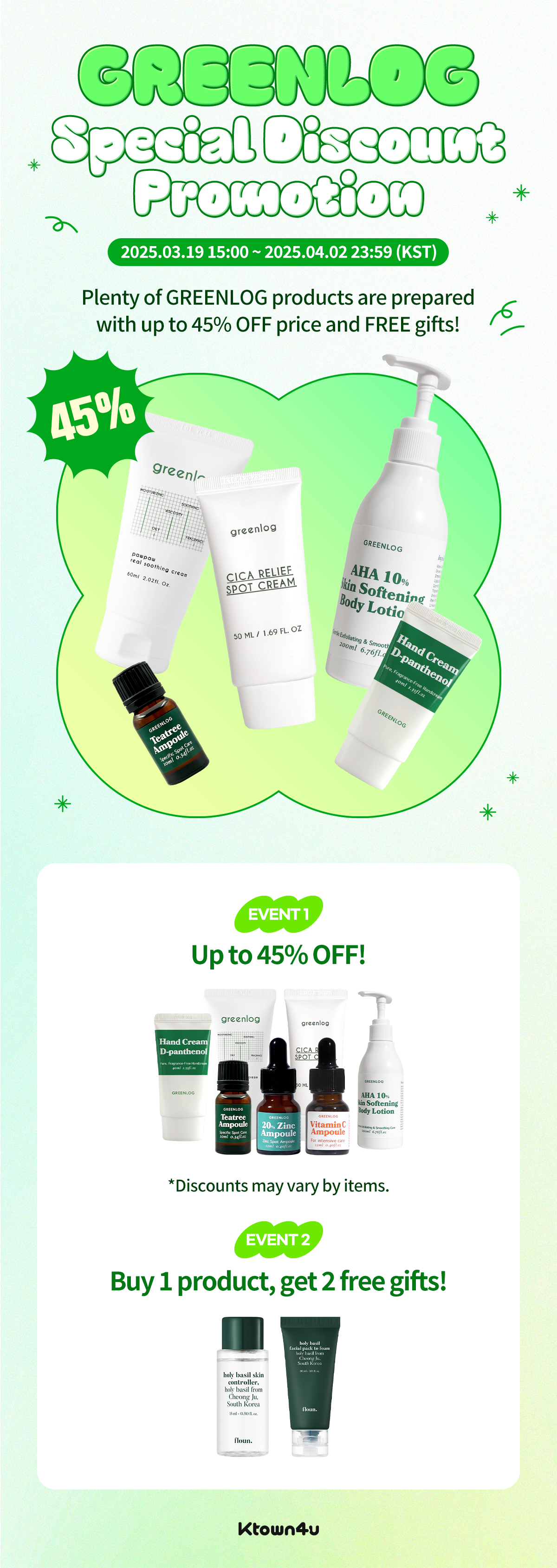 GREENLOG Special Discount Promotion