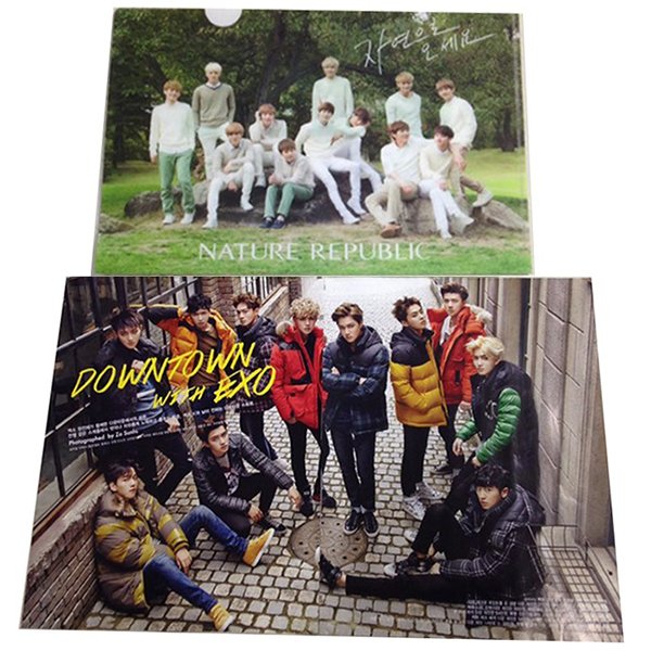 Only EXO 12p of VOGUE girl 2014.11 + NATURE REPUBLIC EXO Clear File