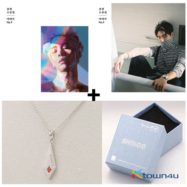 [SET] SHINee : JongHyun - SHINee Official necklace (JONG HYUN) + Album [Story Op.2] (Random ver.) + Poster*1P