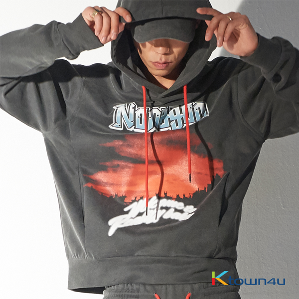 NONA9ON - [MEN'S] WELCOME TO THE YEAR OF DOG GRAPHIC PIGMENT WASHED JERSEY HOODIE
