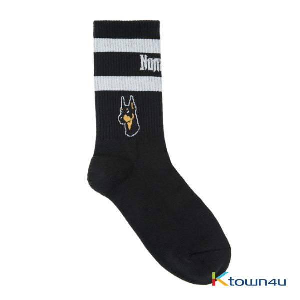 NONA9ON - [ACC] WELCOME TO THE YEAR OF DOG JACQUARD COTTON BLEND SOCKS (BK)