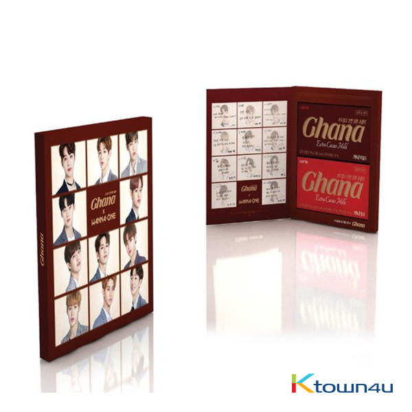 [LOTTE] Ghana mild Chocolate 70g*2 + Ghana milk Chocolate 70g*2 (Wanna one Album Type A Limited Edition)