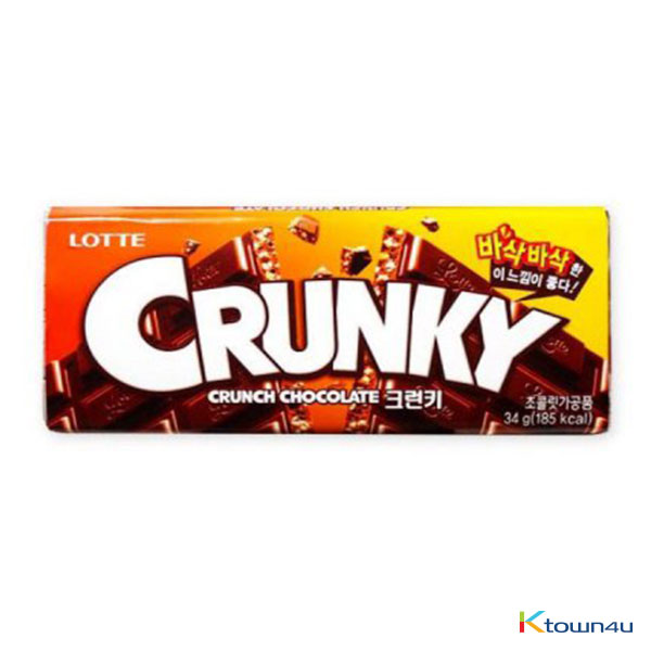 [LOTTE] Crunky Chocolate Bar 34g*1EA