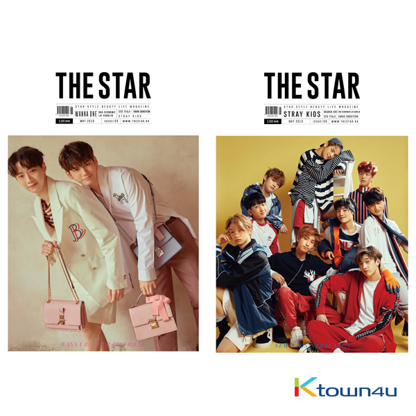 THE STAR 2018.05 A Type (Wanna One : Ong Seong Woo, Lai Kuan-Lin, Back Cover : Stray Kids) 