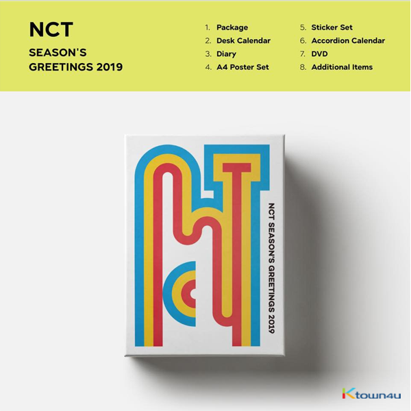 NCT - 2019 SEASON'S GREETINGS 台历套装 (独家特典 : 大尺寸明信片1张 115*170 )