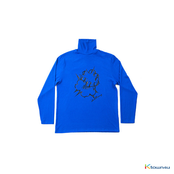 [SKULLHONG] BLUE TURTLENECK T-SHIRT [15FW]