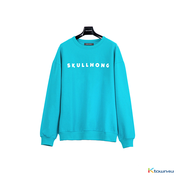 [SKULLHONG] LOGO SWEATSHIRT BLUE GREEN [19SS] ロゴスウェットシャツ ブルーグリーン