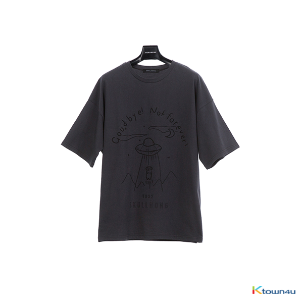 [SKULLHONG] SPACE T-SHIRT CHARCOAL [19SS]