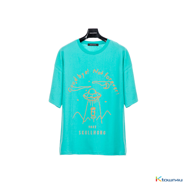 [SKULLHONG] Space T-Shirt BlueGreen [19SS]