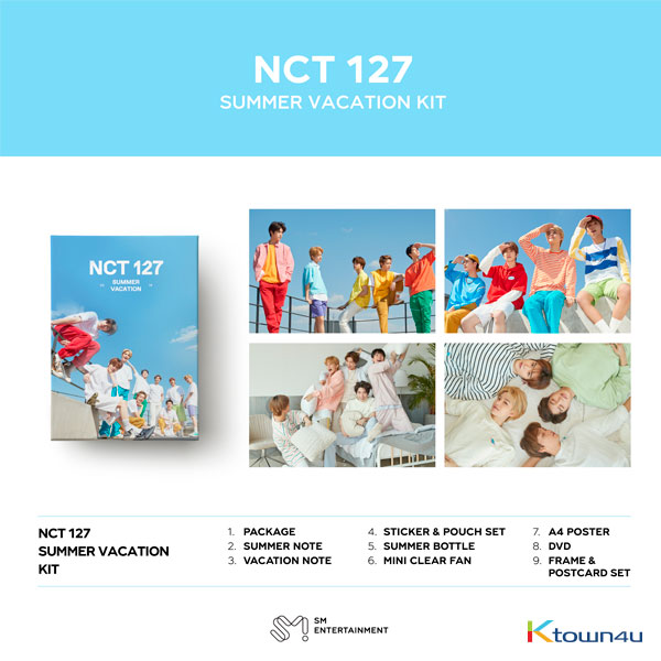 NCT 127 - 2019 NCT 127 여름방학 키트 *예약판매기간 4/26~5/07 24:00까지 (케이타운포유 특전 : 큰엽서 115*170mm 1장증정)