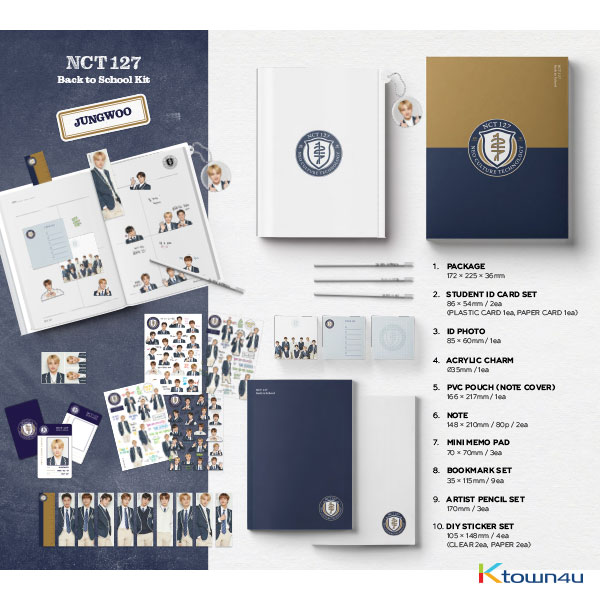 NCT 127 - 2019 NCT 127 Back to School Kit (JUNGWOO) *Ktown4u Preorder benefit : Big Postcard 115*170mm 1p