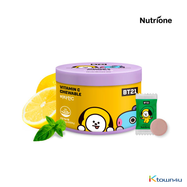 [Nutrione] BT21 Multi Vitamin C Chewable 1500mg (Lemon)