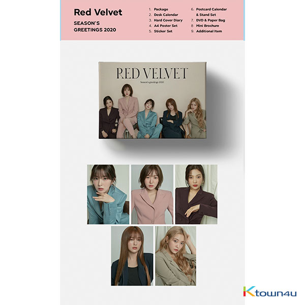 Red Velvet - 2020 SEASON'S GREETINGS (Only Ktown4u's Special Gift : All Member Photocard set) 