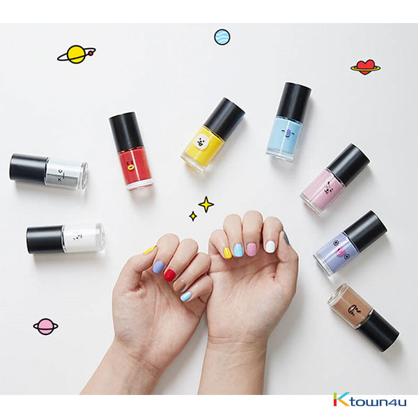 [BT21] Various Colors of BT21 Nail Polish (Fancy Nail Sticker for a gift)