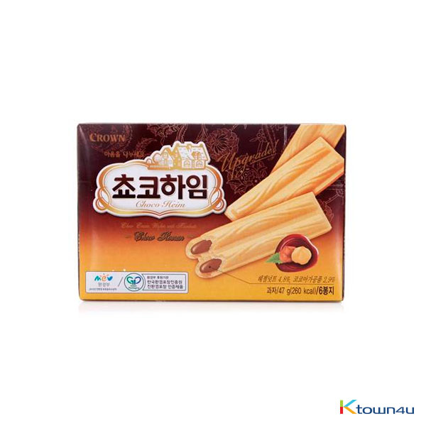 [CROWN] Choco Heim - Choco & Hazelnut Wafers 47g*1EA