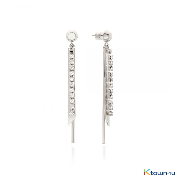 [RITA MONICA] GLAM Rock Earrings (WHITE GOLD)