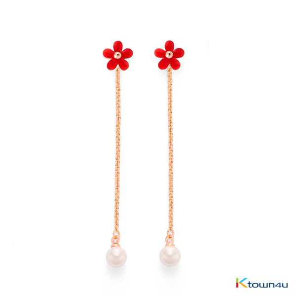 [RITA MONICA] Cherry Blossom Pearl Drop Earrings