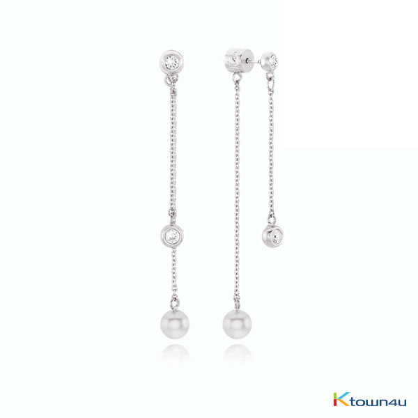 [RITA MONICA] BUBBLE 2 Way Drop Earrings (WHITE GOLD)