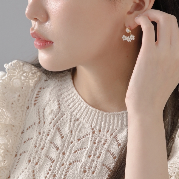 ★Event!★ White Blossom Seed Earrings