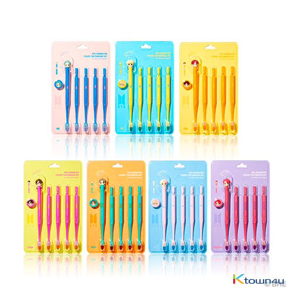 BTS- BTS Character Figure Toothbrush Set 5p 