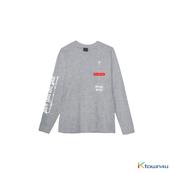 [H.Y.L.T] BLACKPINK - LONG SLEEVE T-SHIRTS GRAY (L)