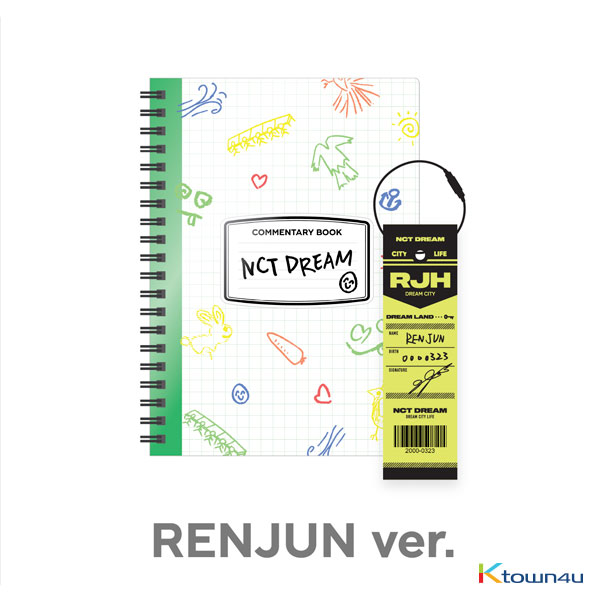 NCT DREAM - [RENJUN] NCT LIFE : DREAM in Wonderland Commentary Book + Luggage Tag SET
