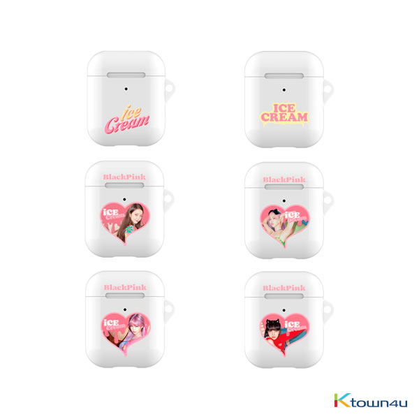 [ICECREAM] BLACKPINK - ICECREAM AIRPODS CASE_DESIGN 1_WHITE