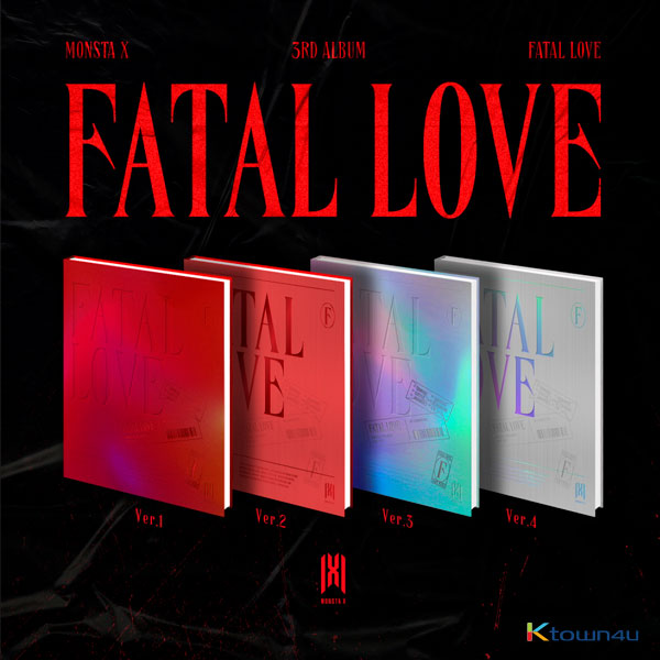 [4CD 세트상품] 몬스타엑스 - 정규앨범 3집 [FATAL LOVE] (버전1 + 버전2 + 버전3 + 버전4)