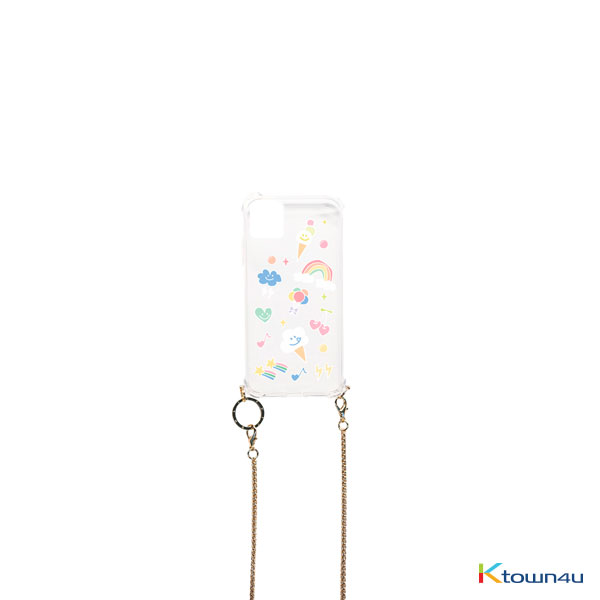 [ICECREAM] BLACKPINK - CHAIN PHONECASE_ICECREAM CONE_CLEAR_iPHONE 11