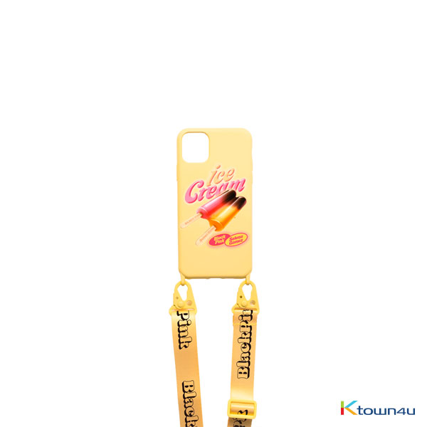 [ICECREAM] BLACKPINK - LANYARD PHONECASE_ICECREAM BAR_YELLOW_iPhone SE2