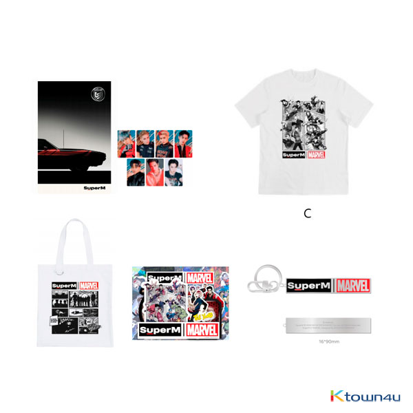 SuperM - SuperM X MARVEL SPECIAL PACKAGE 1 (T-SHIRT C / SIZE L)