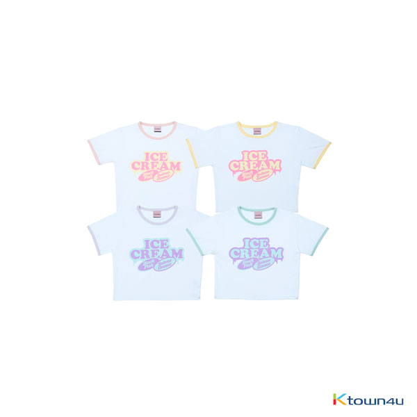 [ICECREAM] BLACKPINK - CROPPED T-SHIRTS_YELLOW