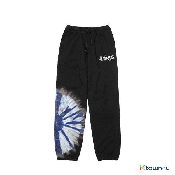 H1GHR 1st Compilation TIE DYE Sweat Pants [Black]