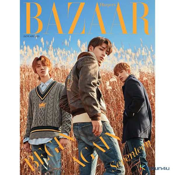 HARPER`S BAZAAR 2021.01 C Type (Seventeen: THE 8, Mingyu, DK)