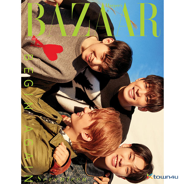 HARPER`S BAZAAR 2021.01 E Type (Seventeen : WOOZI, Wonwoo, Jun, Hoshi)