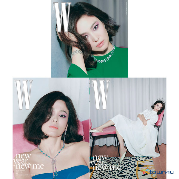 W KOREA 2021.01 (Cotent : KAI 12p, (G)-IDLE 10p) *Random 1p out of 3p