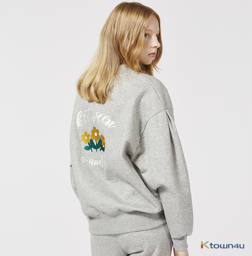 [Between A and B] THREE FLOWERS SWEATSHIRT_GRAY