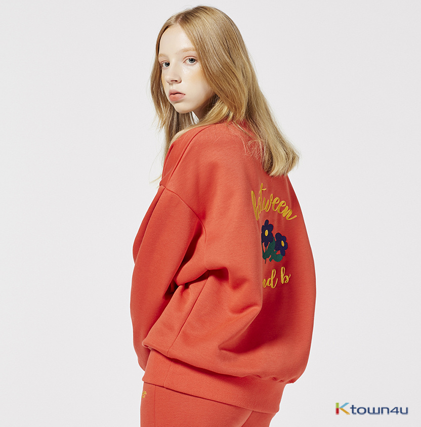 [Between A and B] THREE FLOWERS SWEATSHIRT_CHERRY RED