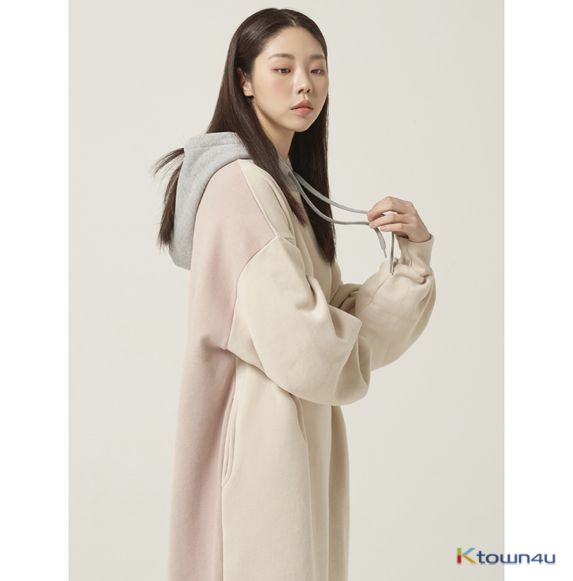 [Between A and B] COZY MAXI HOOD DRESS_BEIGE