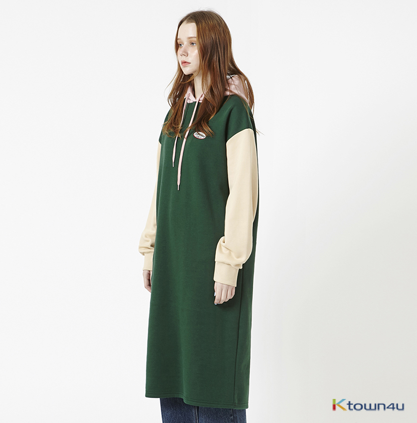 7) Hoodie Long Dress [Dark Green]