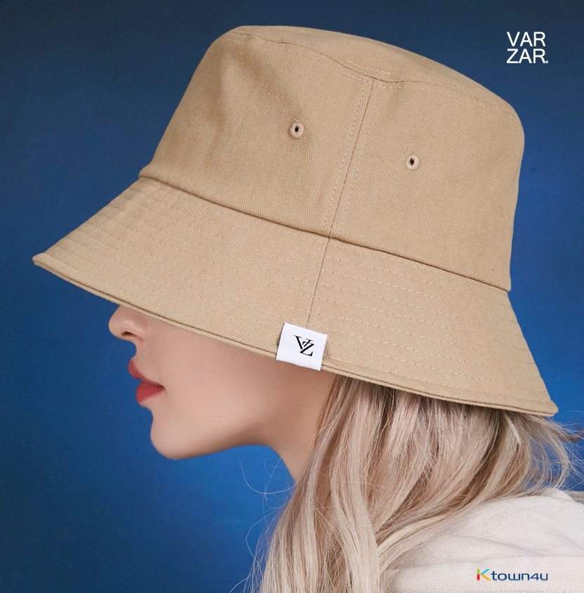 Herringbone Label Bucket Hat [Beige]