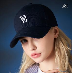 ◆VARZAR◆ Monogram Applique Overfit Washed Ball Cap Charcoa バザール VARZAR 3D Monogram logo over fit ball cap キャップ